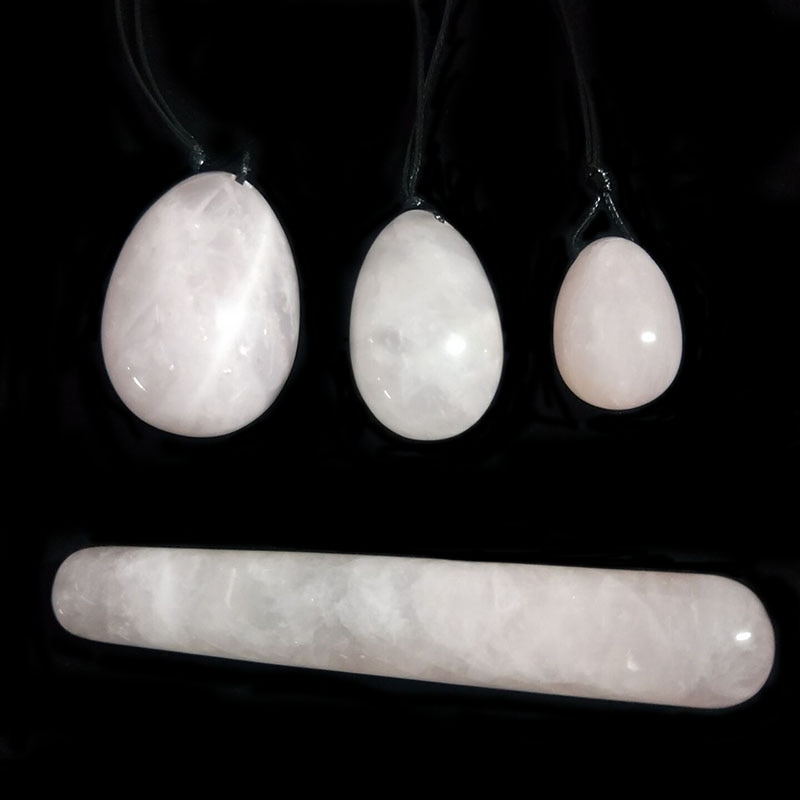 Rose Quartz Yoni Egg Set Natural Jade Eggs Women Kegel Exerciser Vaginal Muscles Tightening Ball Massage Yoni Wand Jade Massager Rose Quartz Yoni Egg Set Natural Jade Eggs Women Kegel Exerciser Vaginal Muscles Tightening Ball Massage Yoni Wand Jade Massager