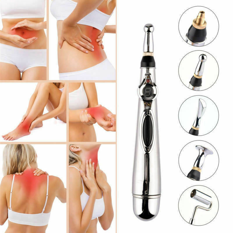 New 5 in 1 Meridian Energy Pen Pain Relief Electric Acupuncture Magnet Therapy Pen 9 Gears Body Massage With 5 Massage Heads New 5 in 1 Meridian Energy Pen Pain Relief Electric Acupuncture Magnet Therapy Pen 9 Gears Body Massage With 5 Massage Heads