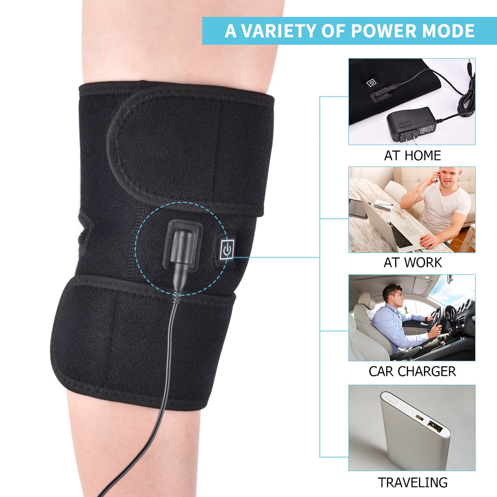 Knee Joint Therapy Heating Massage Health Care Pain Relief Knee Protection Support Belt Heat Knee Massager Relaxation Home Knee Joint Therapy Heating Massage Health Care Pain Relief Knee Protection Support Belt Heat Knee Massager Relaxation Home