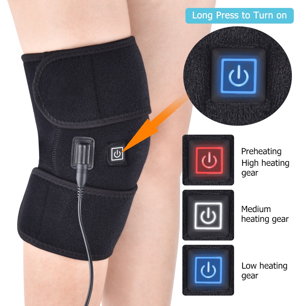 Knee Joint Therapy Heating Massage Health Care Pain Relief Knee Protection Support Belt Heat Knee Massager Relaxation Home Knee Joint Therapy Heating Massage Health Care Pain Relief Knee Protection Support Belt Heat Knee Massager Relaxation Home
