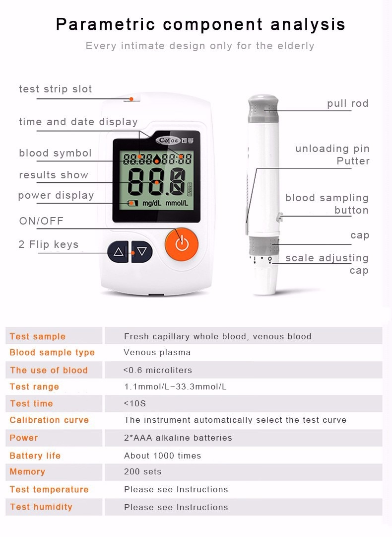 Cofoe Portable Wrist Blood Pressure Monitor & Cofoe Yili Blood glucose meter Diabetes Tester with 50pcs Test Strips and Lancets Cofoe Portable Wrist Blood Pressure Monitor & Cofoe Yili Blood glucose meter Diabetes Tester with 50pcs Test Strips and Lancets