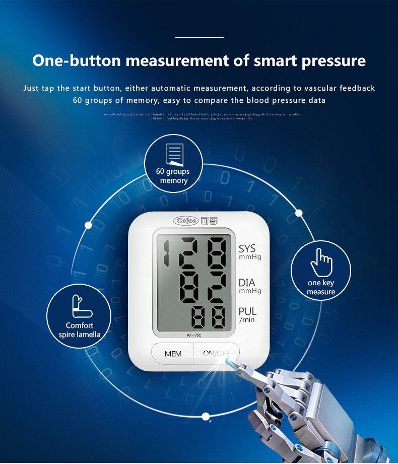 Cofoe Portable Wrist Blood Pressure Monitor & Cofoe Yili Blood glucose meter Diabetes Tester with 50pcs Test Strips and Lancets Cofoe Portable Wrist Blood Pressure Monitor & Cofoe Yili Blood glucose meter Diabetes Tester with 50pcs Test Strips and Lancets