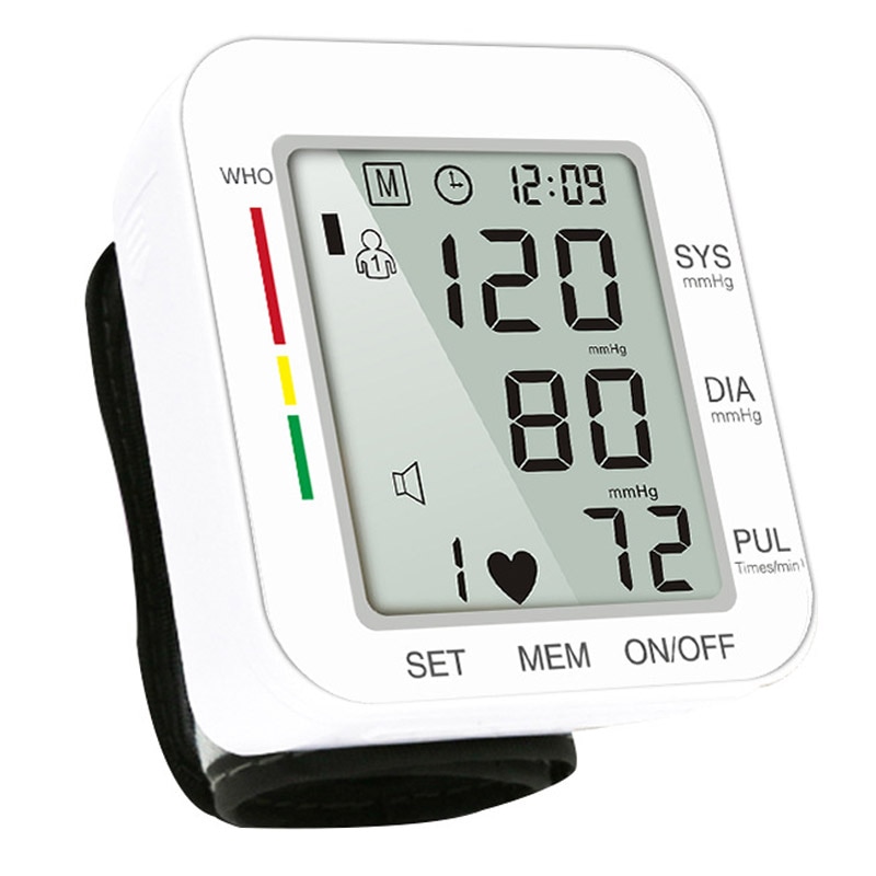 Health Care BP Sphygmomanometer big Wrist Blood Pressure meter Pulse Rate Heart Beat Monitor Device Equipment Tonometer machine Health Care BP Sphygmomanometer big Wrist Blood Pressure meter Pulse Rate Heart Beat Monitor Device Equipment Tonometer machine