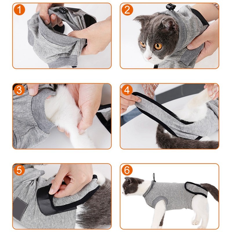 Pet Cat Dog Recovery Suit Sterilization Care Prevent Lick After Surgery Wear Pet Cat Dog Recovery Suit Sterilization Care Prevent Lick After Surgery Wear