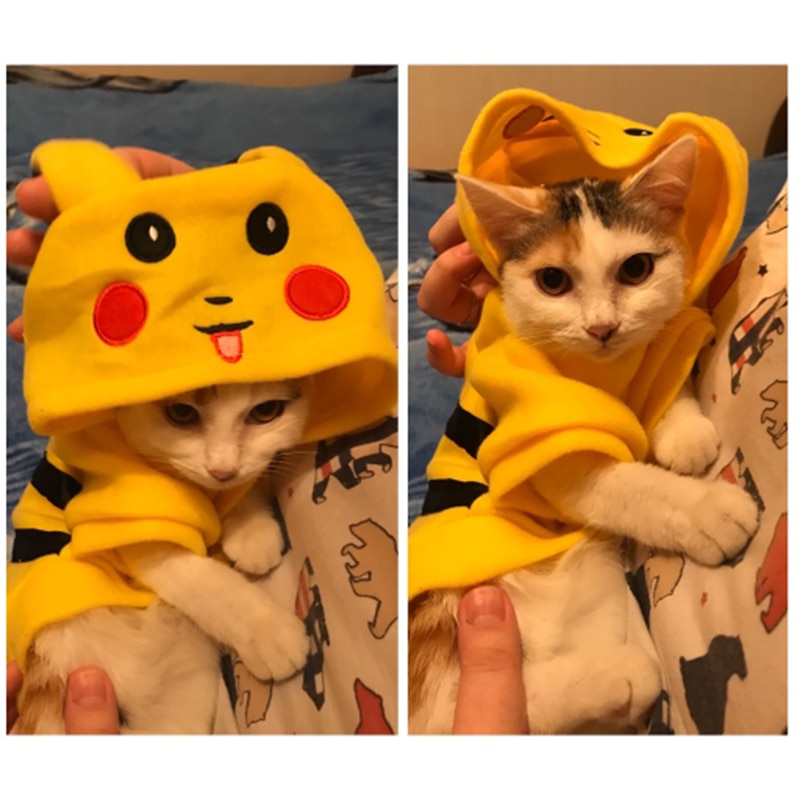 SUPREPET Cat Costume Cute Pet Clothes Pikachu Cosplay Clothes Autumn Winter Cat clothes Home Pajamas Puppy Hoodie Dog Coat SUPREPET Cat Costume Cute Pet Clothes Pikachu Cosplay Clothes Autumn Winter Cat clothes Home Pajamas Puppy Hoodie Dog Coat