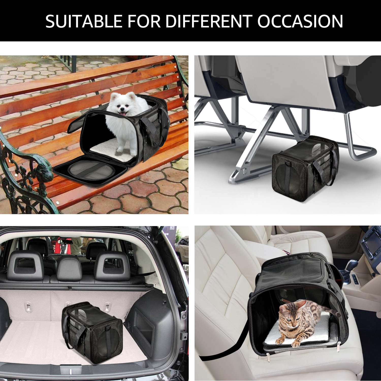 Dog Carrier Travel Car Seat Bags Pet Carriers Portable Backpack Breathable Cat Cage Small Dog Travel Bag Airplane Approved Dog Carrier Travel Car Seat Bags Pet Carriers Portable Backpack Breathable Cat Cage Small Dog Travel Bag Airplane Approved