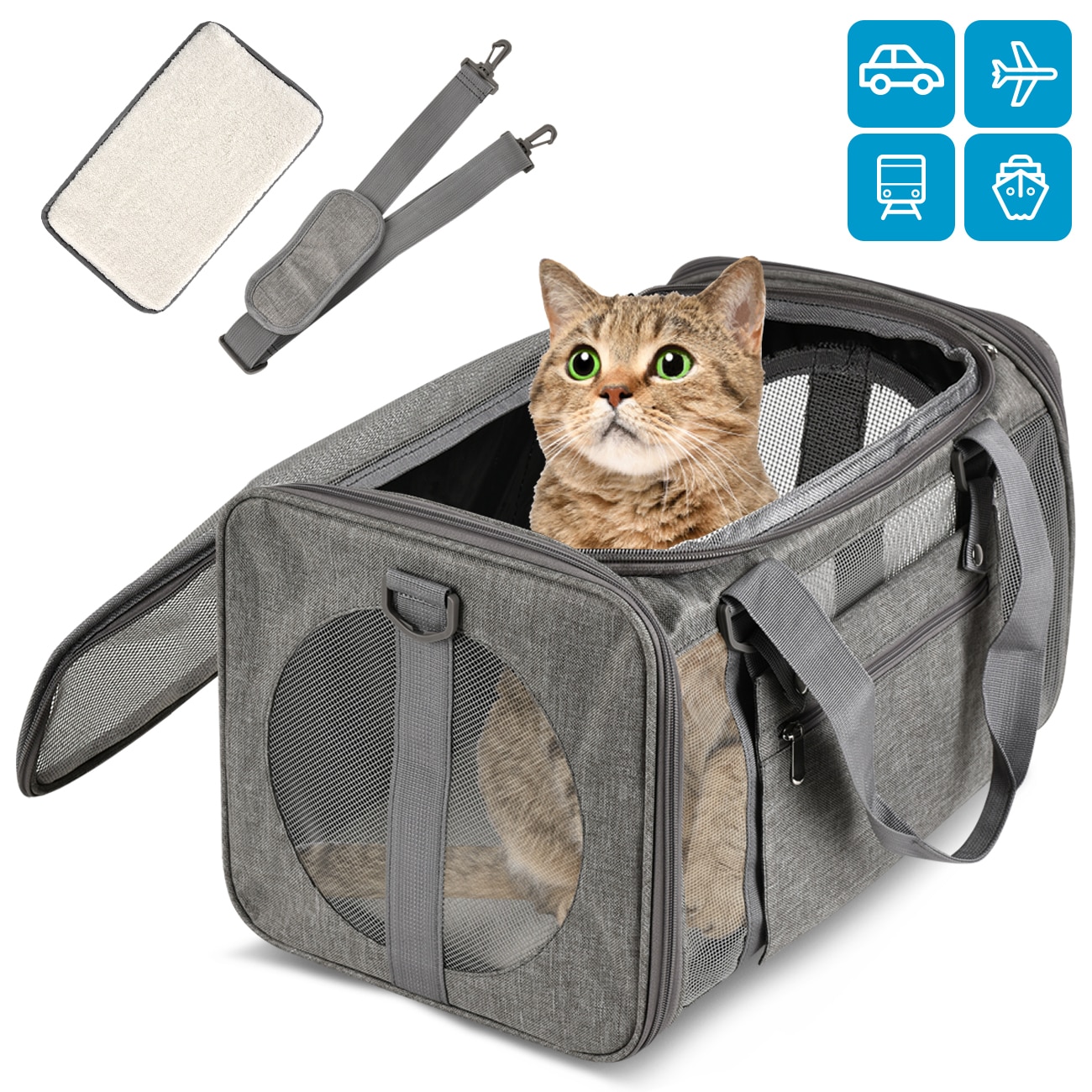 Dog Carrier Travel Car Seat Bags Pet Carriers Portable Backpack Breathable Cat Cage Small Dog Travel Bag Airplane Approved Dog Carrier Travel Car Seat Bags Pet Carriers Portable Backpack Breathable Cat Cage Small Dog Travel Bag Airplane Approved