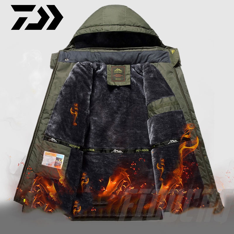 DAIWA Fishing Clothing Winter Autumn Winter Waterproof Warm Fishing Jackets Men Fleece Thick Outdoor Fishing Shirts M-9XL DAIWA Fishing Clothing Winter Autumn Winter Waterproof Warm Fishing Jackets Men Fleece Thick Outdoor Fishing Shirts M-9XL