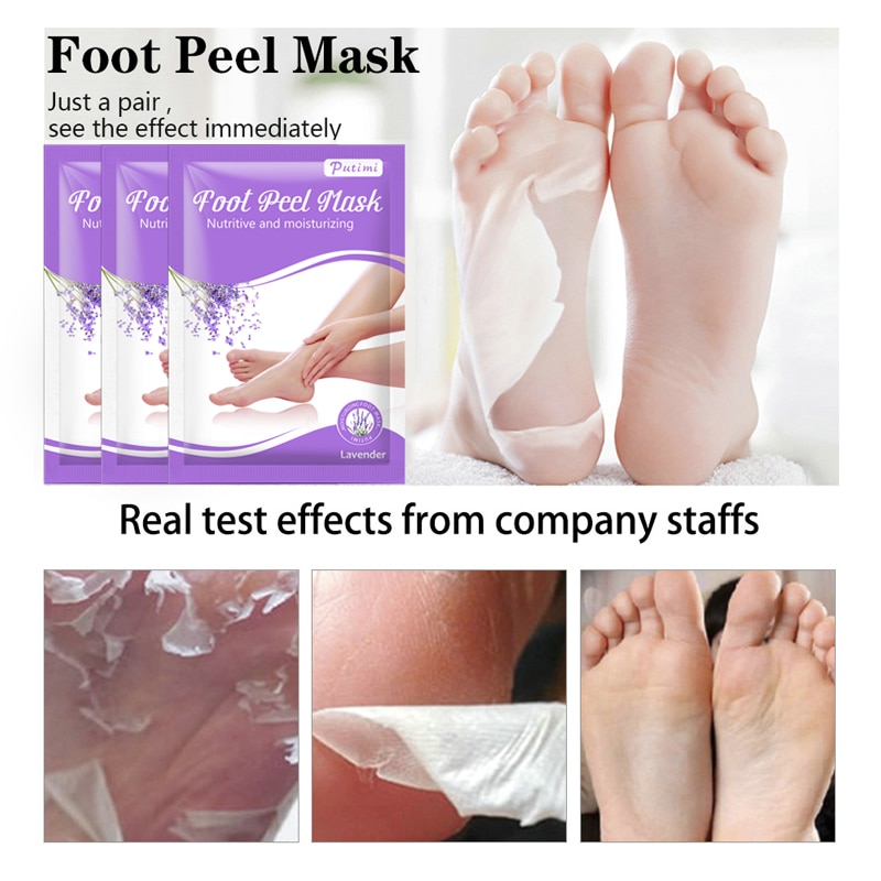 PUTIMI 6pcs 3pair Foot Mask Socks Exfoliating Foot Spa Bath Mask Peeling Scrub Pedicure Foot Patch Moisturizer Dead Skin Remover PUTIMI 6pcs 3pair Foot Mask Socks Exfoliating Foot Spa Bath Mask Peeling Scrub Pedicure Foot Patch Moisturizer Dead Skin Remover