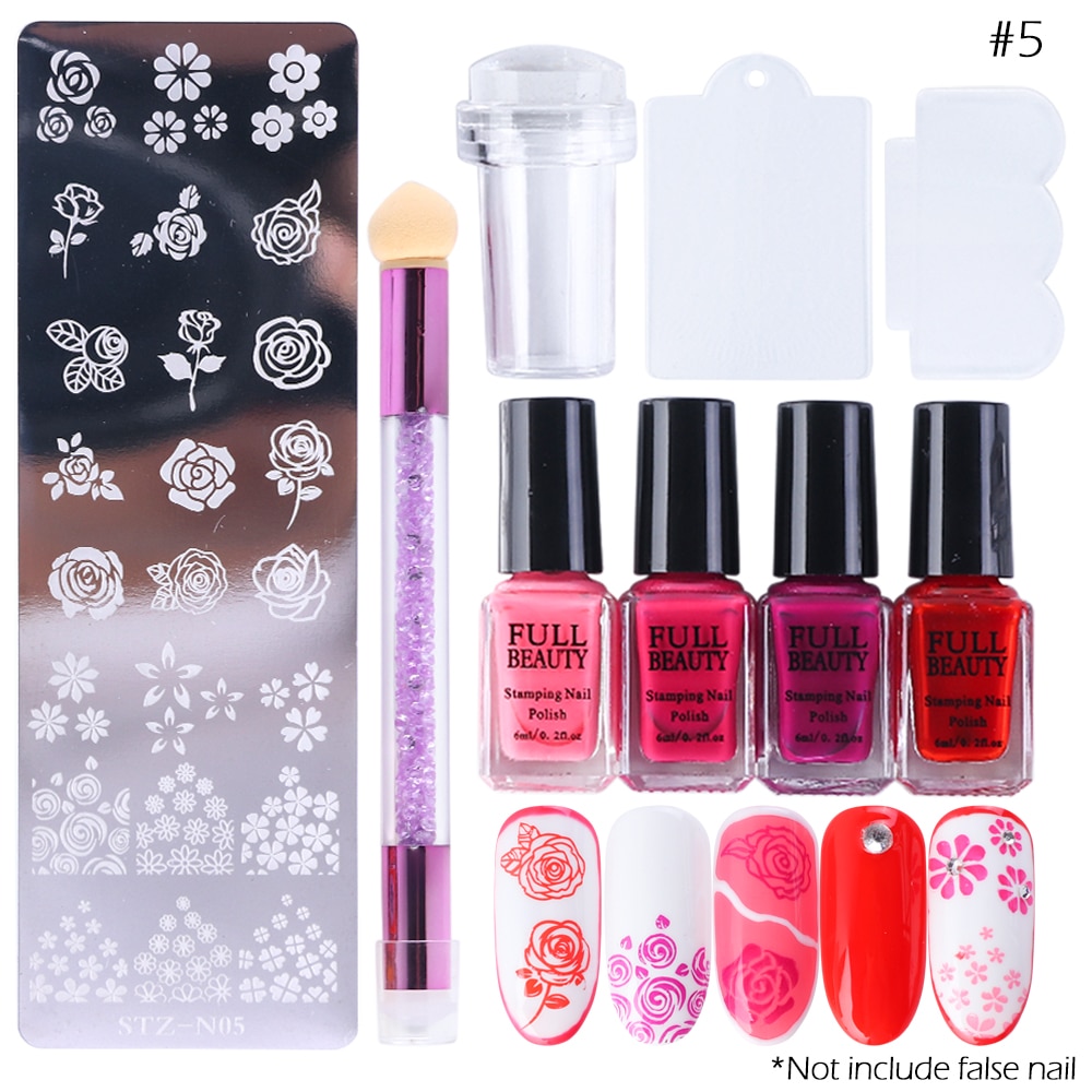 Manicure Nail Art Stamp Plate Tools Kit Gel Nail Stamping Polish Set Scraper Stamper Flower Geometric Nail Art Starter SA797 Manicure Nail Art Stamp Plate Tools Kit Gel Nail Stamping Polish Set Scraper Stamper Flower Geometric Nail Art Starter SA797