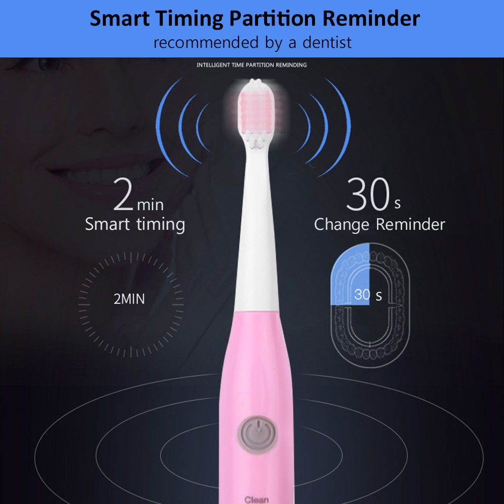 Ultrasonic Electric Toothbrush Vibration Whitening Rechargeable Oral Hygiene Cleaning Replacement Teeth Brush Heads 1+5 Pcs Ultrasonic Electric Toothbrush Vibration Whitening Rechargeable Oral Hygiene Cleaning Replacement Teeth Brush Heads 1+5 Pcs