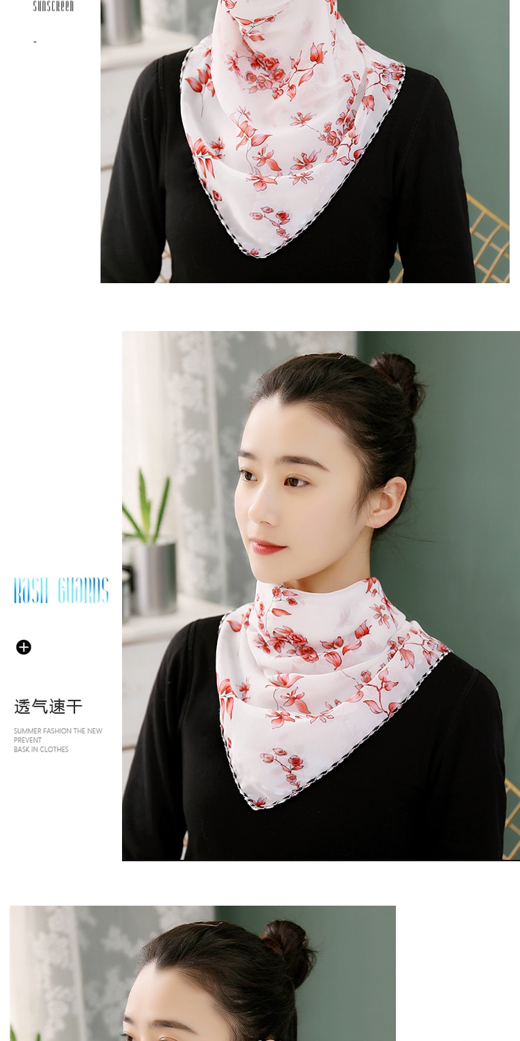 New Sunscreen Mask Neck Protection Thin Summer Breathable Silk Scarf Full Covering Chiffon Triangle Scarf Outdoor Riding New Sunscreen Mask Neck Protection Thin Summer Breathable Silk Scarf Full Covering Chiffon Triangle Scarf Outdoor Riding