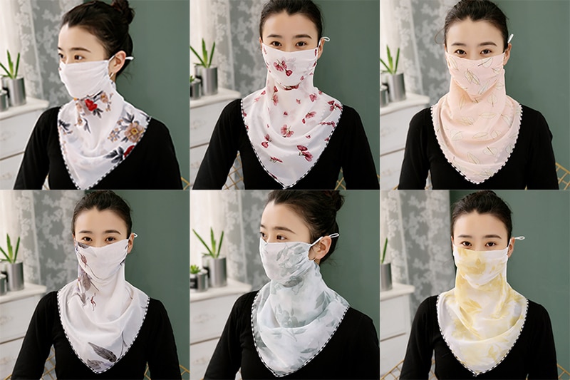 New Sunscreen Mask Neck Protection Thin Summer Breathable Silk Scarf Full Covering Chiffon Triangle Scarf Outdoor Riding New Sunscreen Mask Neck Protection Thin Summer Breathable Silk Scarf Full Covering Chiffon Triangle Scarf Outdoor Riding