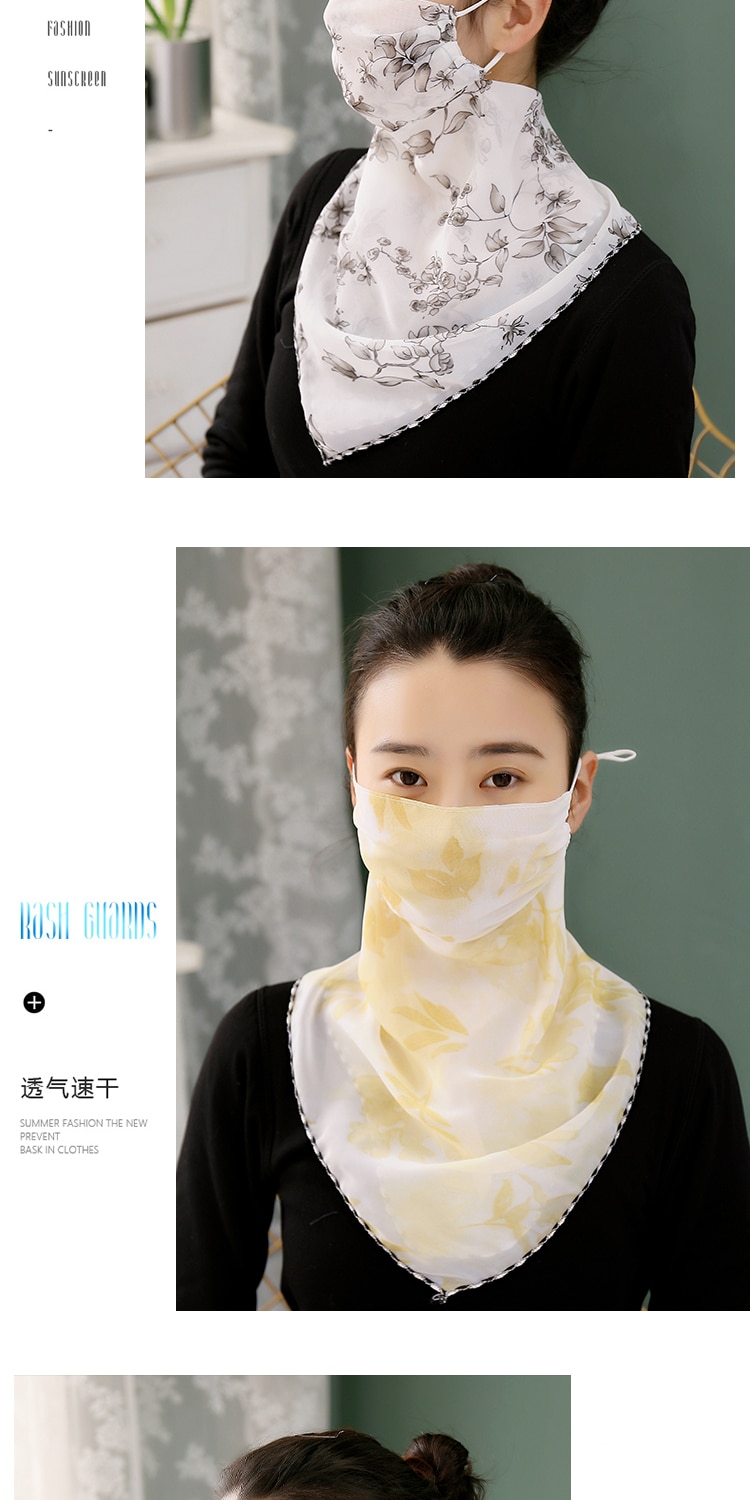 New Sunscreen Mask Neck Protection Thin Summer Breathable Silk Scarf Full Covering Chiffon Triangle Scarf Outdoor Riding New Sunscreen Mask Neck Protection Thin Summer Breathable Silk Scarf Full Covering Chiffon Triangle Scarf Outdoor Riding