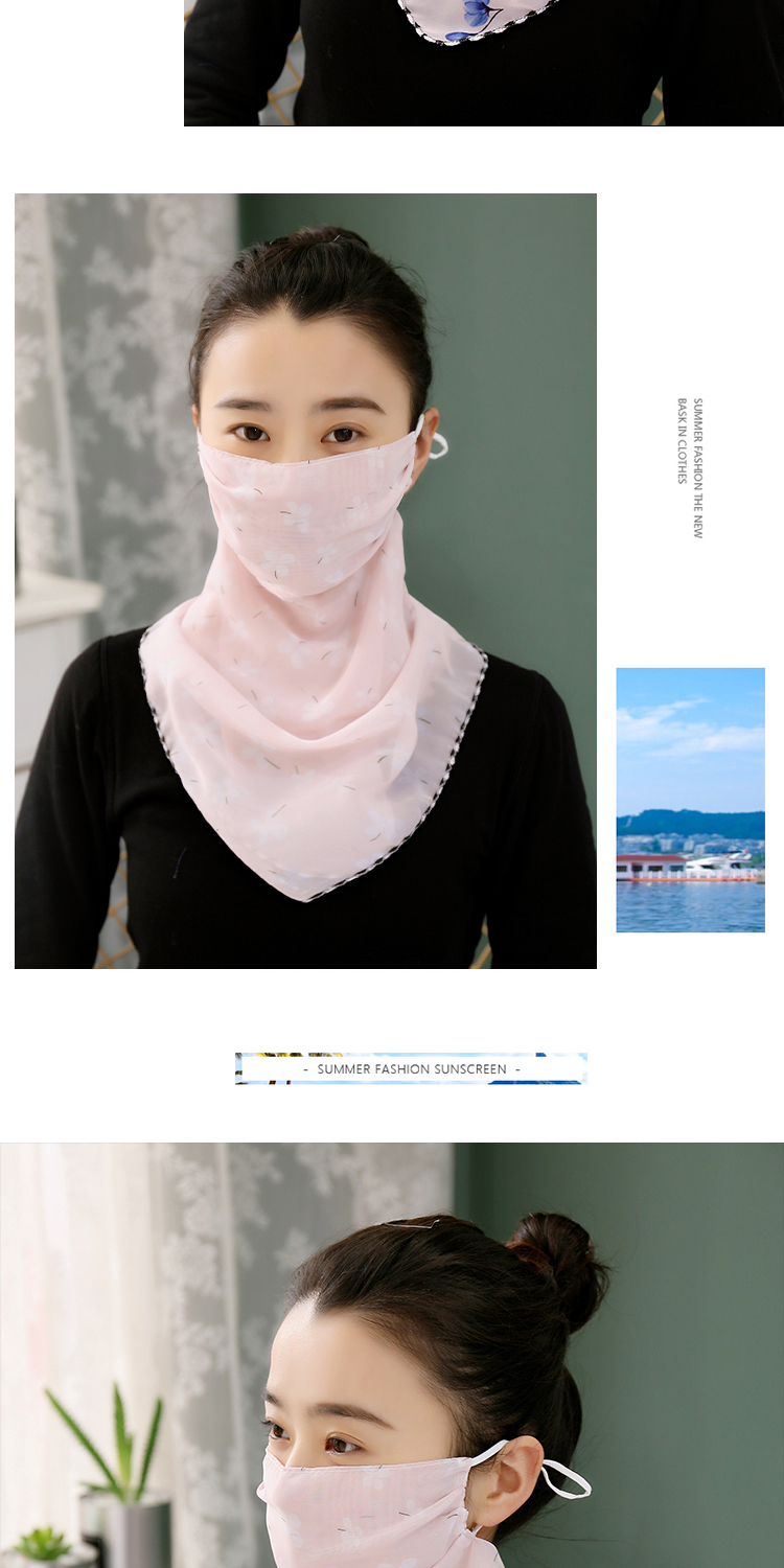 New Sunscreen Mask Neck Protection Thin Summer Breathable Silk Scarf Full Covering Chiffon Triangle Scarf Outdoor Riding New Sunscreen Mask Neck Protection Thin Summer Breathable Silk Scarf Full Covering Chiffon Triangle Scarf Outdoor Riding