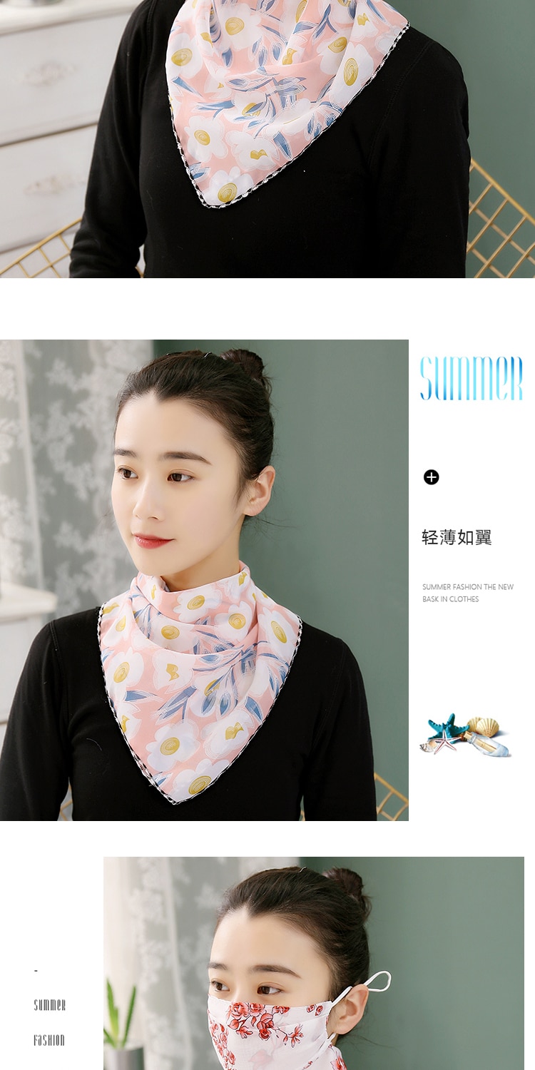 New Sunscreen Mask Neck Protection Thin Summer Breathable Silk Scarf Full Covering Chiffon Triangle Scarf Outdoor Riding New Sunscreen Mask Neck Protection Thin Summer Breathable Silk Scarf Full Covering Chiffon Triangle Scarf Outdoor Riding