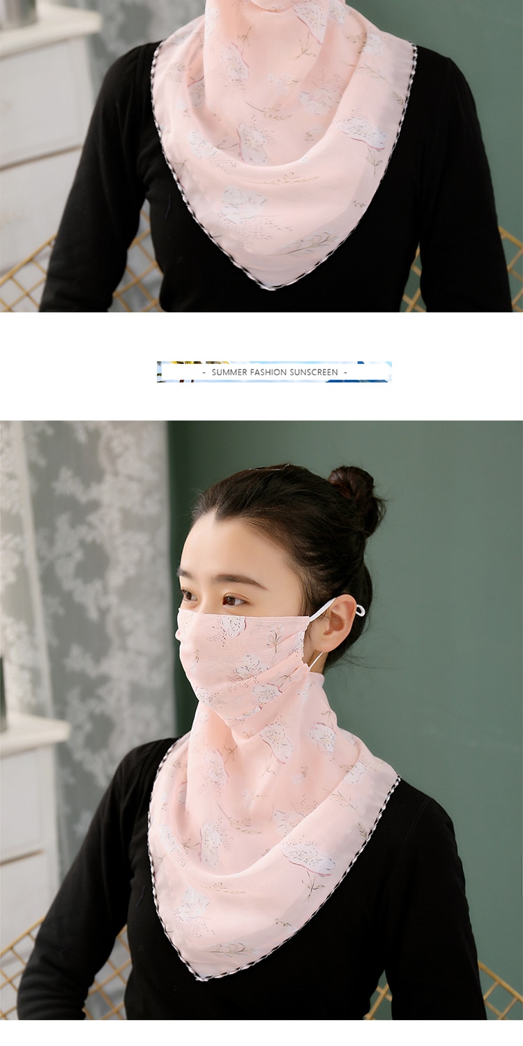 New Sunscreen Mask Neck Protection Thin Summer Breathable Silk Scarf Full Covering Chiffon Triangle Scarf Outdoor Riding New Sunscreen Mask Neck Protection Thin Summer Breathable Silk Scarf Full Covering Chiffon Triangle Scarf Outdoor Riding