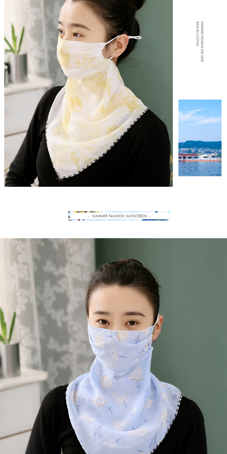 New Sunscreen Mask Neck Protection Thin Summer Breathable Silk Scarf Full Covering Chiffon Triangle Scarf Outdoor Riding New Sunscreen Mask Neck Protection Thin Summer Breathable Silk Scarf Full Covering Chiffon Triangle Scarf Outdoor Riding