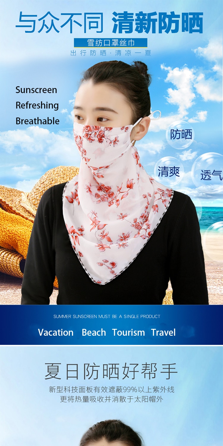 New Sunscreen Mask Neck Protection Thin Summer Breathable Silk Scarf Full Covering Chiffon Triangle Scarf Outdoor Riding New Sunscreen Mask Neck Protection Thin Summer Breathable Silk Scarf Full Covering Chiffon Triangle Scarf Outdoor Riding