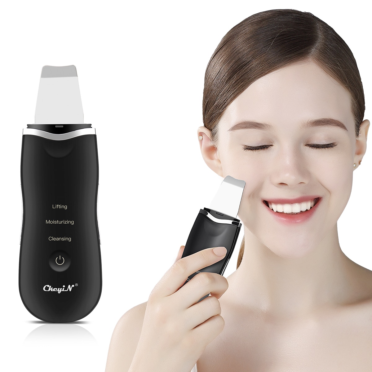 Ultrasonic Skin Scrubber Facial Spatula Deap Cleaning Skin Peeling Face Cleaner + RF EMS LED Beauty Device + Mini Nano mister 48 Ultrasonic Skin Scrubber Facial Spatula Deap Cleaning Skin Peeling Face Cleaner + RF EMS LED Beauty Device + Mini Nano mister 48