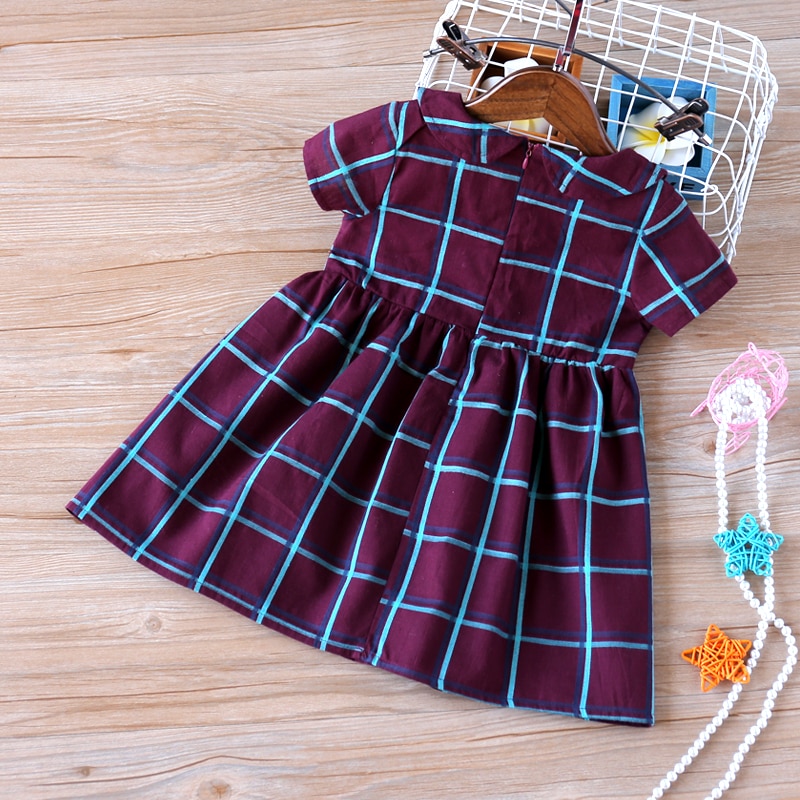 Humor Bear 2020 Children Summer New Baby Girls' Clothing Black White Plaid Short Front Long Back Fashion Kids Baby Girl Dress Humor Bear 2020 Children Summer New Baby Girls' Clothing Black White Plaid Short Front Long Back Fashion Kids Baby Girl Dress