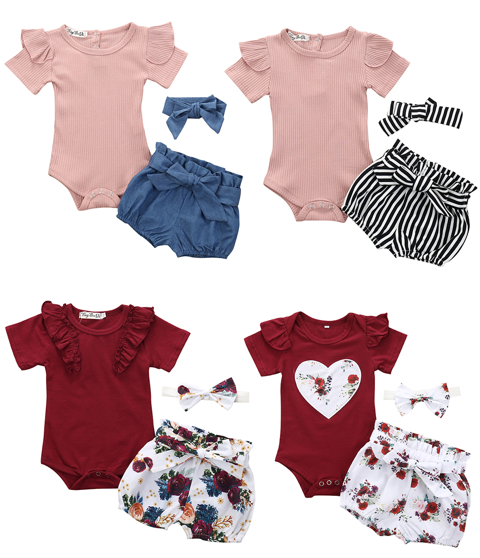 Newborn Baby Girl Clothes Set Summer Princess Party Outfits Romper Strap Dress Headbands 3Pcs Toddler Infant Clothing Baby Girls Newborn Baby Girl Clothes Set Summer Princess Party Outfits Romper Strap Dress Headbands 3Pcs Toddler Infant Clothing Baby Girls