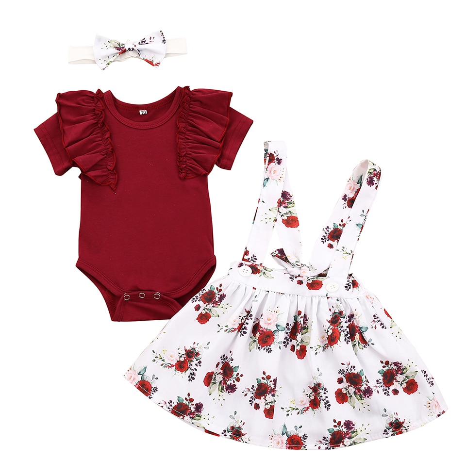 Newborn Baby Girl Clothes Set Summer Princess Party Outfits Romper Strap Dress Headbands 3Pcs Toddler Infant Clothing Baby Girls Newborn Baby Girl Clothes Set Summer Princess Party Outfits Romper Strap Dress Headbands 3Pcs Toddler Infant Clothing Baby Girls