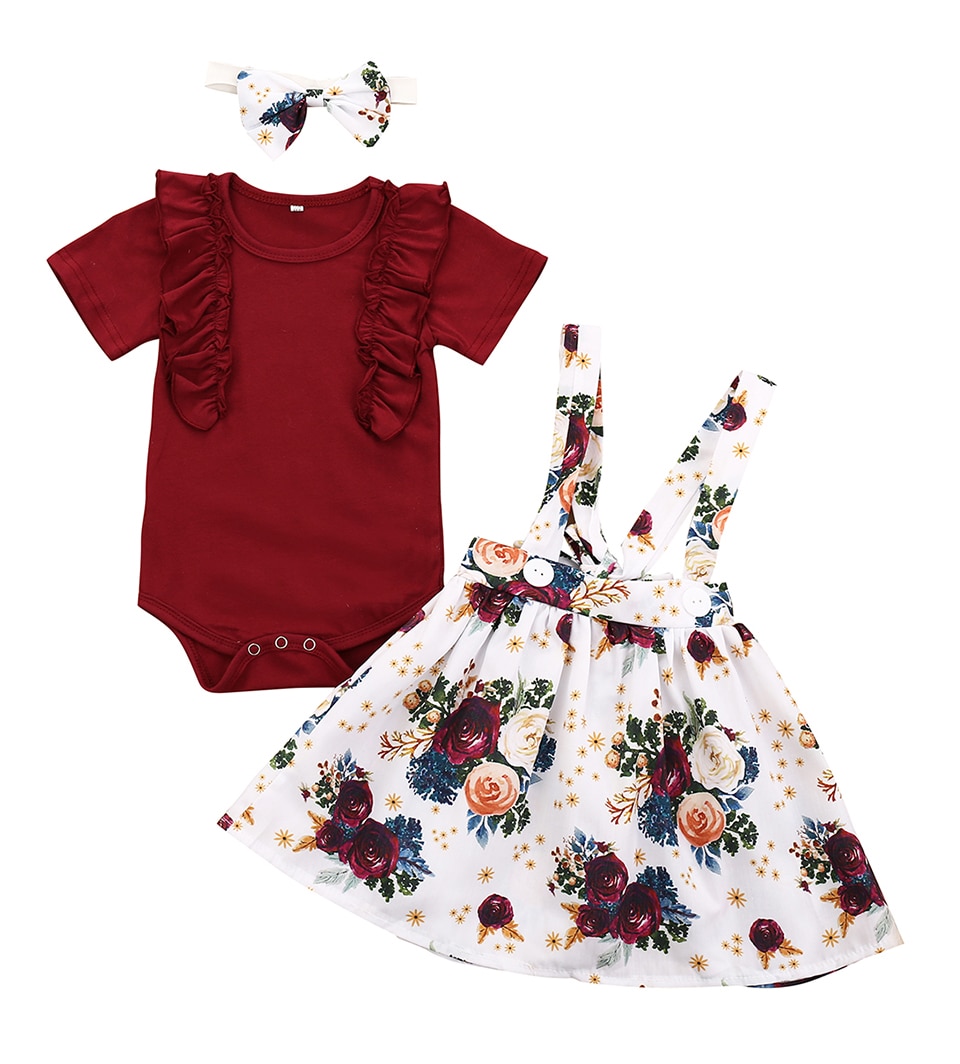 Newborn Baby Girl Clothes Set Summer Princess Party Outfits Romper Strap Dress Headbands 3Pcs Toddler Infant Clothing Baby Girls Newborn Baby Girl Clothes Set Summer Princess Party Outfits Romper Strap Dress Headbands 3Pcs Toddler Infant Clothing Baby Girls