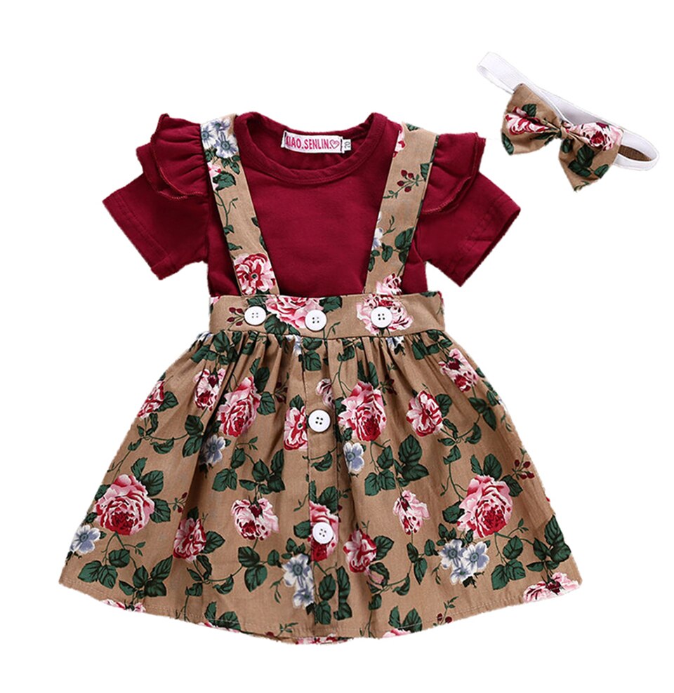 Newborn Baby Girl Clothes Set Summer Princess Party Outfits Romper Strap Dress Headbands 3Pcs Toddler Infant Clothing Baby Girls Newborn Baby Girl Clothes Set Summer Princess Party Outfits Romper Strap Dress Headbands 3Pcs Toddler Infant Clothing Baby Girls