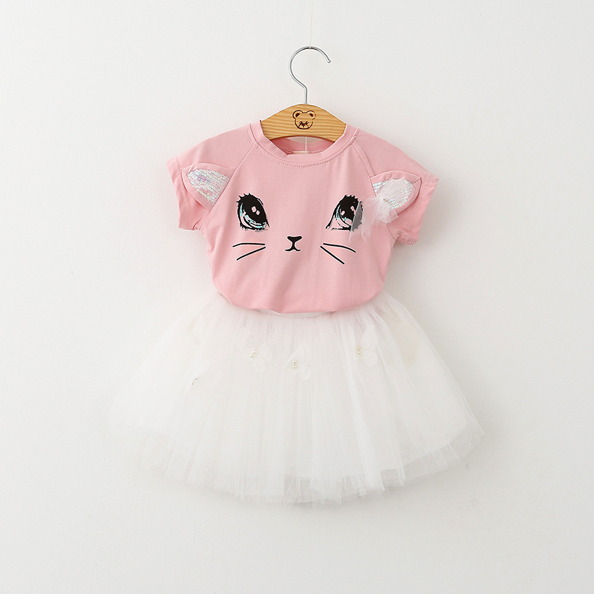 2020 Summer Girls' Clothing Sets Korean Letter Embroidery Lapel Vest Top+Love Skirt 2PCS Baby Kids Clothes Set Children Clothing 2020 Summer Girls' Clothing Sets Korean Letter Embroidery Lapel Vest Top+Love Skirt 2PCS Baby Kids Clothes Set Children Clothing