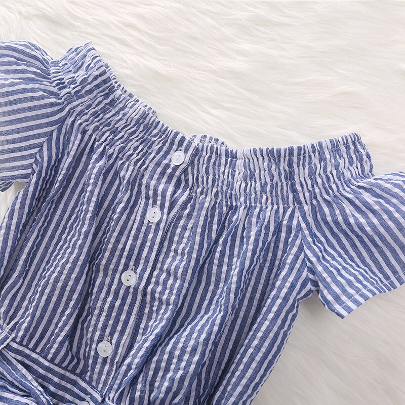 Humor Bear 2020 Toddler Baby Girl Clothes Summer Stripes Print Strap Ruffled Wide Leg Jumpsuit One-Piece Outfit Cotton Clothing Humor Bear 2020 Toddler Baby Girl Clothes Summer Stripes Print Strap Ruffled Wide Leg Jumpsuit One-Piece Outfit Cotton Clothing