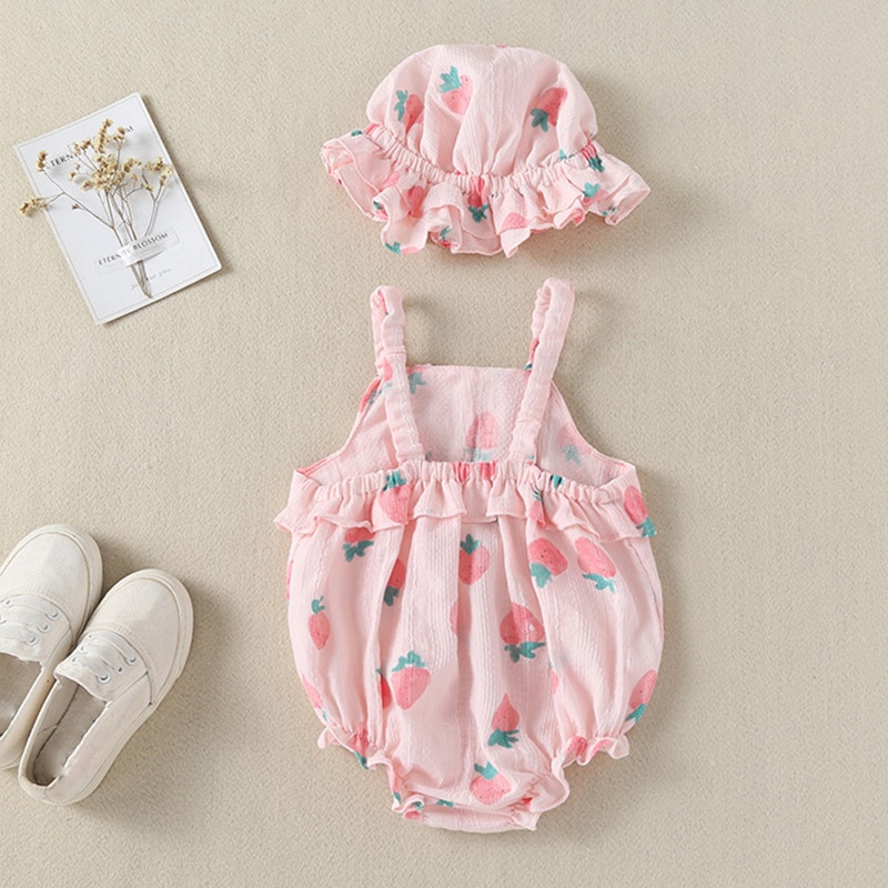 Humor Bear 2020 Summer Baby Clothes Brand New Fashion Cute Fruit Love Bright colour Jumpsuit +Hat Toddler Girls Rompers Clothing Humor Bear 2020 Summer Baby Clothes Brand New Fashion Cute Fruit Love Bright colour Jumpsuit +Hat Toddler Girls Rompers Clothing
