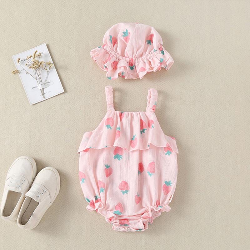 Humor Bear 2020 Summer Baby Clothes Brand New Fashion Cute Fruit Love Bright colour Jumpsuit +Hat Toddler Girls Rompers Clothing Humor Bear 2020 Summer Baby Clothes Brand New Fashion Cute Fruit Love Bright colour Jumpsuit +Hat Toddler Girls Rompers Clothing