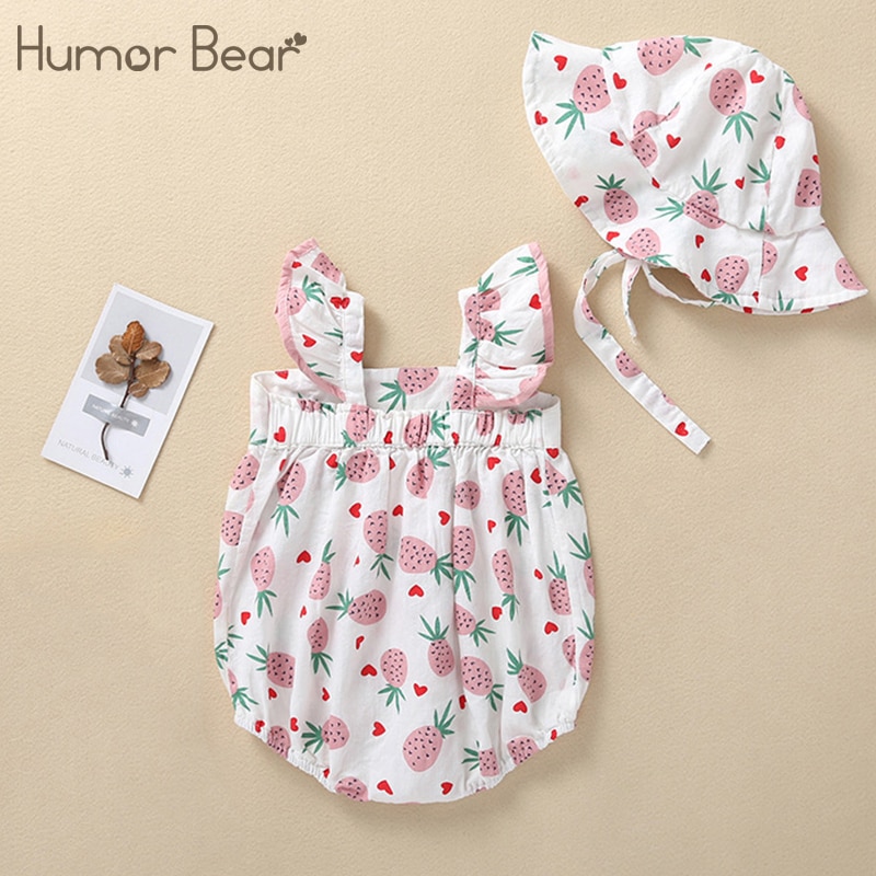 Humor Bear 2020 Summer Baby Clothes Brand New Fashion Cute Fruit Love Bright colour Jumpsuit +Hat Toddler Girls Rompers Clothing Humor Bear 2020 Summer Baby Clothes Brand New Fashion Cute Fruit Love Bright colour Jumpsuit +Hat Toddler Girls Rompers Clothing