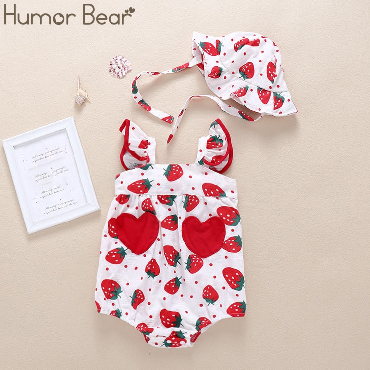 Humor Bear 2020 Summer Baby Clothes Brand New Fashion Cute Fruit Love Bright colour Jumpsuit +Hat Toddler Girls Rompers Clothing Humor Bear 2020 Summer Baby Clothes Brand New Fashion Cute Fruit Love Bright colour Jumpsuit +Hat Toddler Girls Rompers Clothing