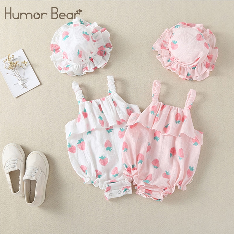 Humor Bear 2020 Summer Baby Clothes Brand New Fashion Cute Fruit Love Bright colour Jumpsuit +Hat Toddler Girls Rompers Clothing Humor Bear 2020 Summer Baby Clothes Brand New Fashion Cute Fruit Love Bright colour Jumpsuit +Hat Toddler Girls Rompers Clothing