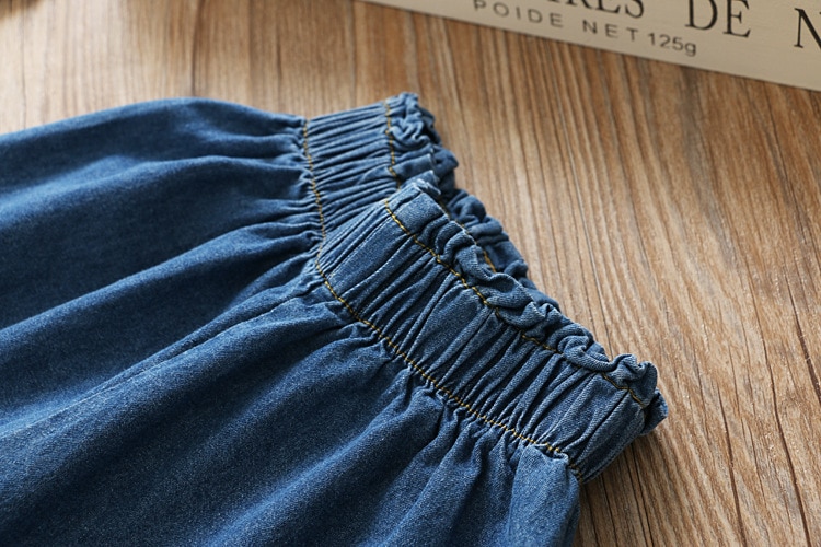 Summer Girls' Clothing Sets Korean Denim Short-sleeved T-shirt+High Waist Skirt 2PCS Baby Kids Clothes Suit Children Clothing Summer Girls' Clothing Sets Korean Denim Short-sleeved T-shirt+High Waist Skirt 2PCS Baby Kids Clothes Suit Children Clothing