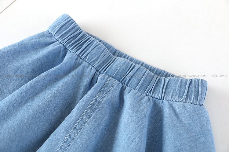 Summer Girls' Clothing Sets Korean Denim Short-sleeved T-shirt+High Waist Skirt 2PCS Baby Kids Clothes Suit Children Clothing Summer Girls' Clothing Sets Korean Denim Short-sleeved T-shirt+High Waist Skirt 2PCS Baby Kids Clothes Suit Children Clothing
