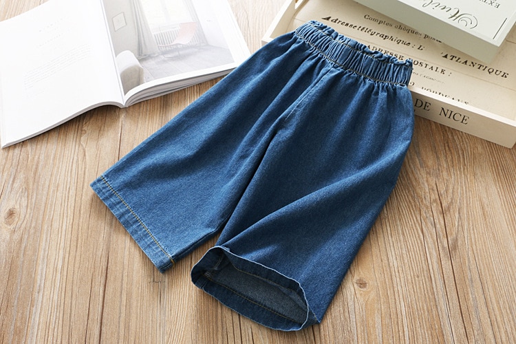 Summer Girls' Clothing Sets Korean Denim Short-sleeved T-shirt+High Waist Skirt 2PCS Baby Kids Clothes Suit Children Clothing Summer Girls' Clothing Sets Korean Denim Short-sleeved T-shirt+High Waist Skirt 2PCS Baby Kids Clothes Suit Children Clothing