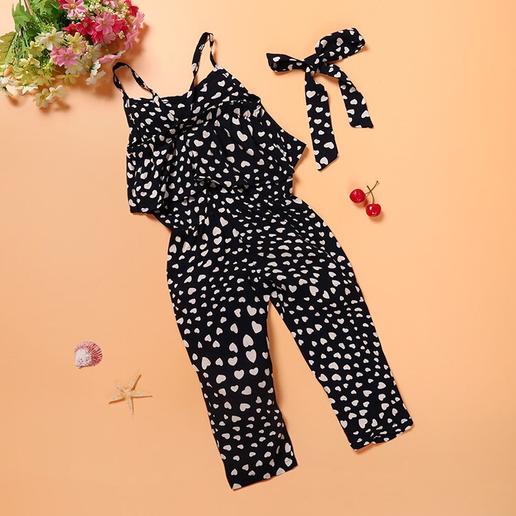 New Fashion Summer Kids Girls Clothing Sets Cotton Sleeveless Polka Dot Strap Girls Jumpsuit Clothes Sets Outfits Children Suits New Fashion Summer Kids Girls Clothing Sets Cotton Sleeveless Polka Dot Strap Girls Jumpsuit Clothes Sets Outfits Children Suits