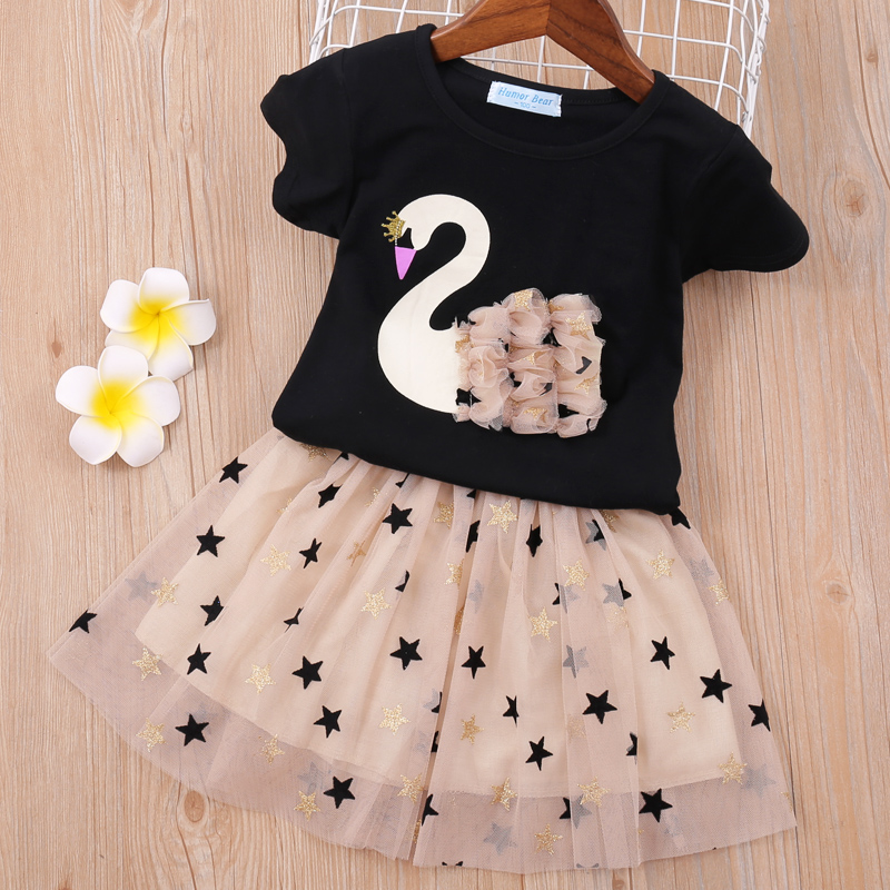 Humor Bear Girls Clothes Sets Children Clothing Brand Summer Fashion Students T-Shirt + Star Dress 2Pcs Suit Baby Kids Clothes Humor Bear Girls Clothes Sets Children Clothing Brand Summer Fashion Students T-Shirt + Star Dress 2Pcs Suit Baby Kids Clothes