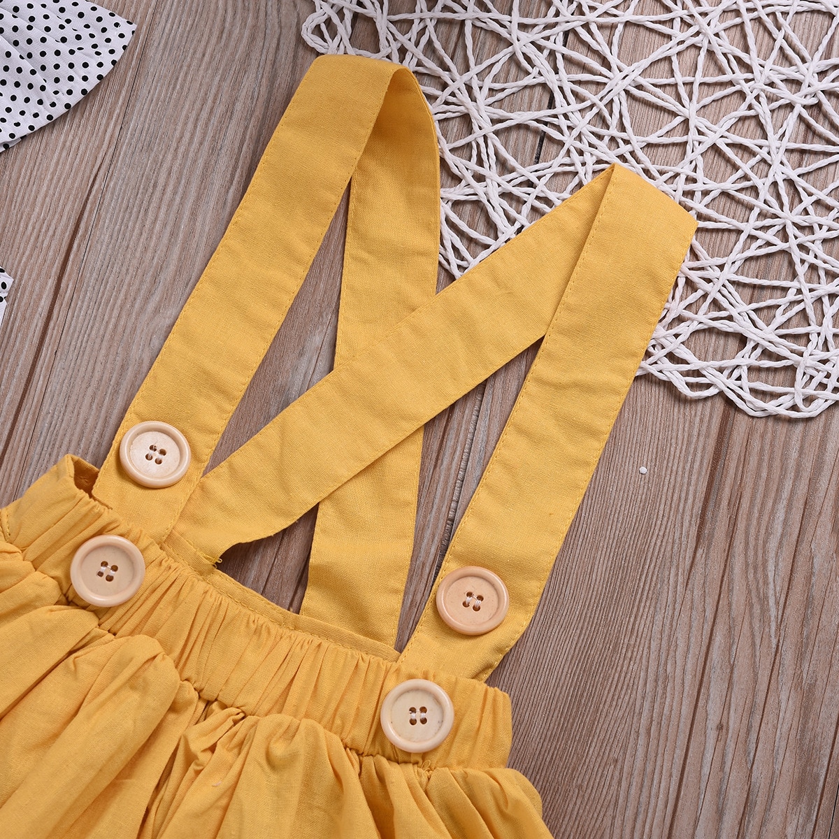 Humor Bear Baby Girls Clothes Sets 2019 Summer Dot flying sleeve top+strap dress+Headband 3-piece kids Children's Clothing Suit Humor Bear Baby Girls Clothes Sets 2019 Summer Dot flying sleeve top+strap dress+Headband 3-piece kids Children's Clothing Suit