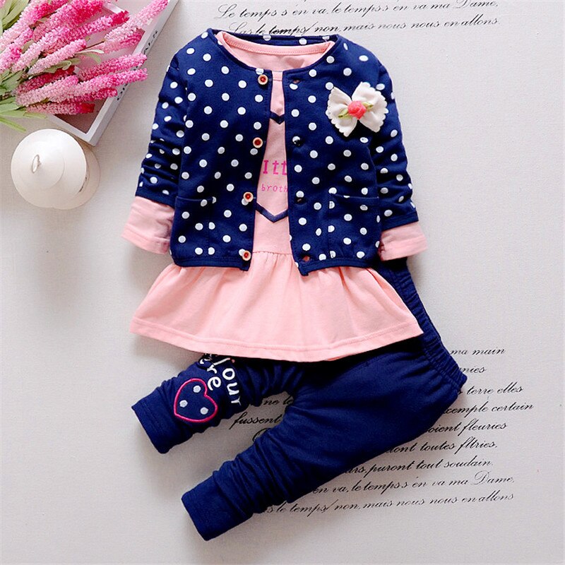 BibiCola 2020 new Spring Autumn Children Girl Clothing Set Baby Girls Sports Dots Suit Toddler Babies Clothes Outfits Tracksuit BibiCola 2020 new Spring Autumn Children Girl Clothing Set Baby Girls Sports Dots Suit Toddler Babies Clothes Outfits Tracksuit