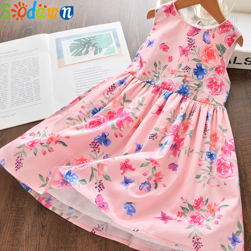 Sodawn Summer Girls Dress 2020 NEW Cotton Gorgeous Flower Sleeveless Princess Party Dress Fashion Baby Kids Girls Clothing Sodawn Summer Girls Dress 2020 NEW Cotton Gorgeous Flower Sleeveless Princess Party Dress Fashion Baby Kids Girls Clothing