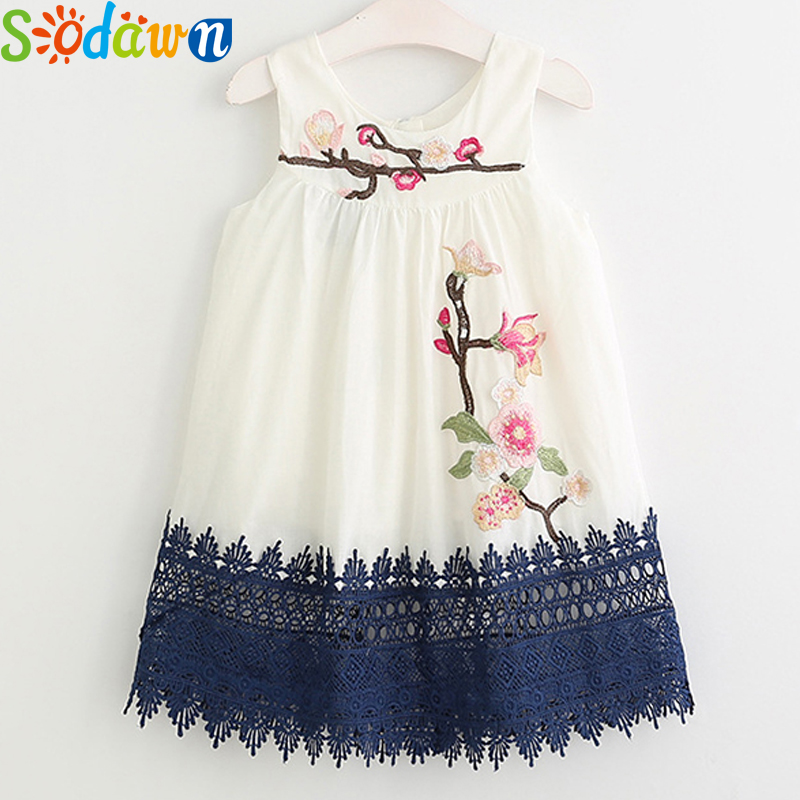 Sodawn Summer Girls Dress 2020 NEW Cotton Gorgeous Flower Sleeveless Princess Party Dress Fashion Baby Kids Girls Clothing Sodawn Summer Girls Dress 2020 NEW Cotton Gorgeous Flower Sleeveless Princess Party Dress Fashion Baby Kids Girls Clothing