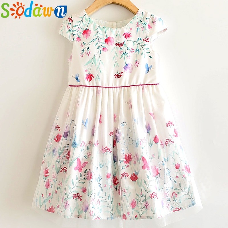 Sodawn Summer Girls Dress 2020 NEW Cotton Gorgeous Flower Sleeveless Princess Party Dress Fashion Baby Kids Girls Clothing Sodawn Summer Girls Dress 2020 NEW Cotton Gorgeous Flower Sleeveless Princess Party Dress Fashion Baby Kids Girls Clothing