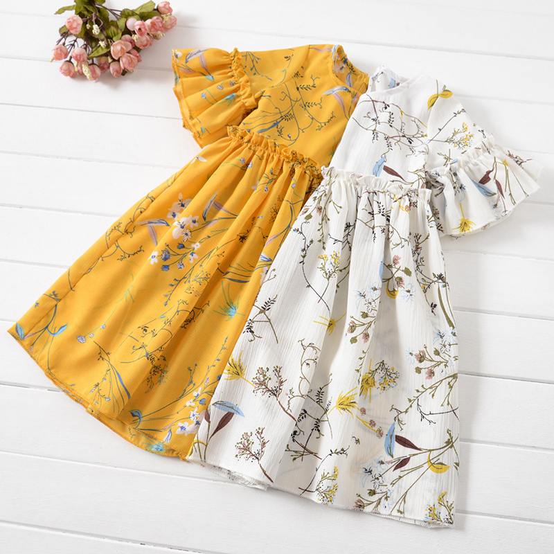Humor Bear Toddler Girls Dress Summer 2020 Princess Party Dress Flare Short Sleeves Ruched Floral Print Dress Girls Clothing Humor Bear Toddler Girls Dress Summer 2020 Princess Party Dress Flare Short Sleeves Ruched Floral Print Dress Girls Clothing