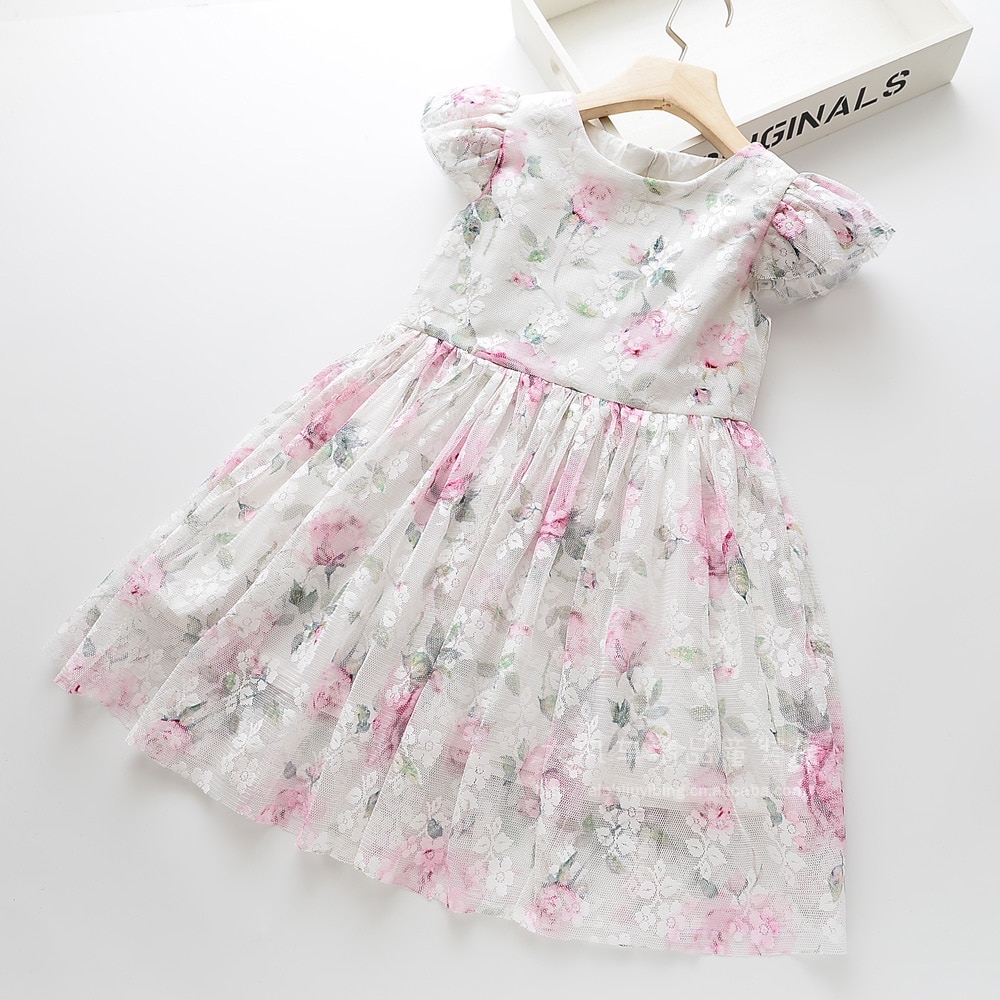 Humor Bear Girls Dress 2020 Summer New Style Princess Dress Openwork Embroidered Dress Cute Vest Dress Girls Clothing Humor Bear Girls Dress 2020 Summer New Style Princess Dress Openwork Embroidered Dress Cute Vest Dress Girls Clothing