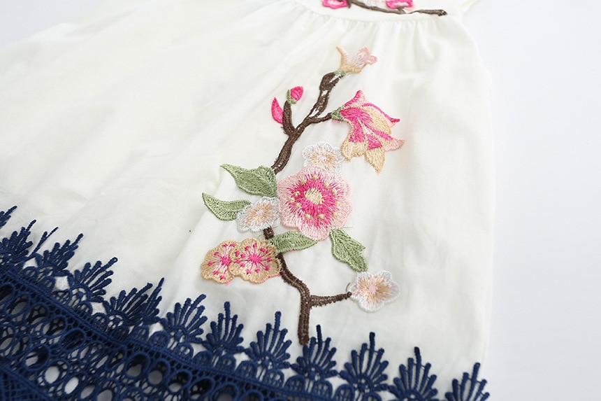 Humor Bear Girls Dress 2020 Summer New Style Princess Dress Openwork Embroidered Dress Cute Vest Dress Girls Clothing Humor Bear Girls Dress 2020 Summer New Style Princess Dress Openwork Embroidered Dress Cute Vest Dress Girls Clothing