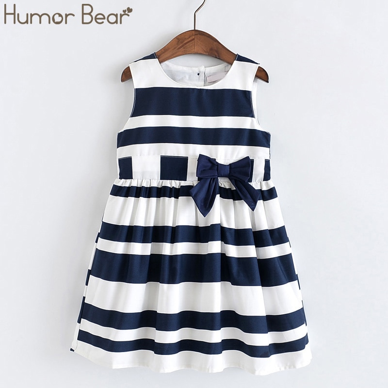 Humor Bear Girls Dress 2020 Summer New Style Princess Dress Openwork Embroidered Dress Cute Vest Dress Girls Clothing Humor Bear Girls Dress 2020 Summer New Style Princess Dress Openwork Embroidered Dress Cute Vest Dress Girls Clothing